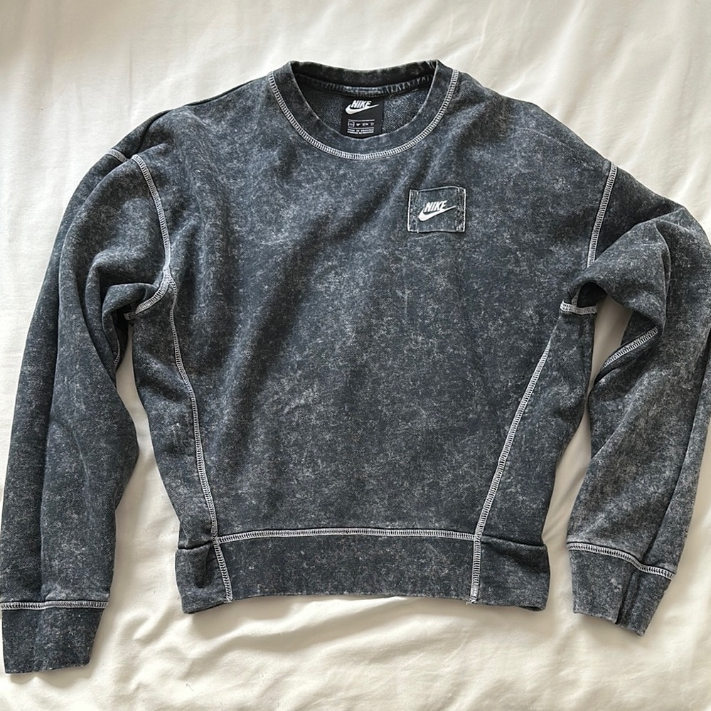 Nike Charcoal Acid Wash Crewneck